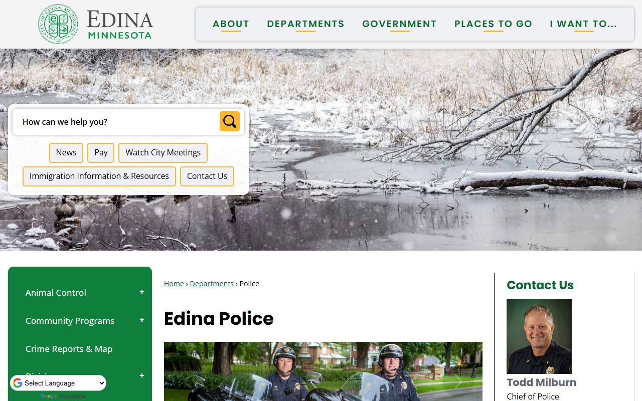 Edina Police Department page for DUI citation information